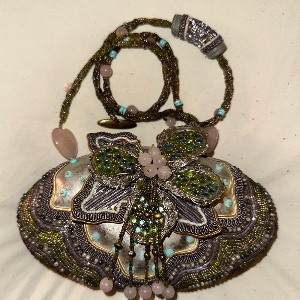 Mary Frances Beaded Shoulder Bag